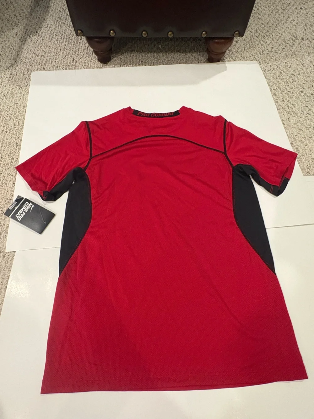 Brand New Boys Nike Pro Combatn Dri-Fit Red Shirt XL